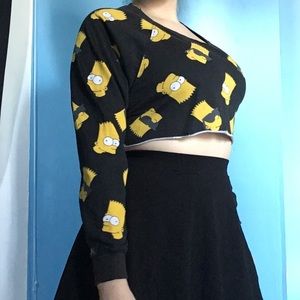 H&M Bart Simpson Crop Top
